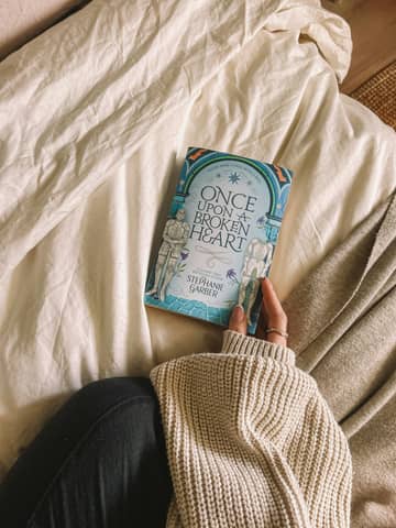 A book called "once upon a broken heart".