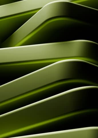 Green, undulating lines create an abstract pattern.