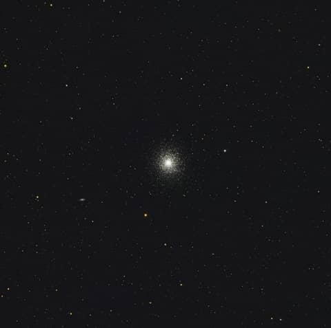 A beautiful, bright globular cluster in space.